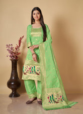Swank Salwar Suit in Pista Colour